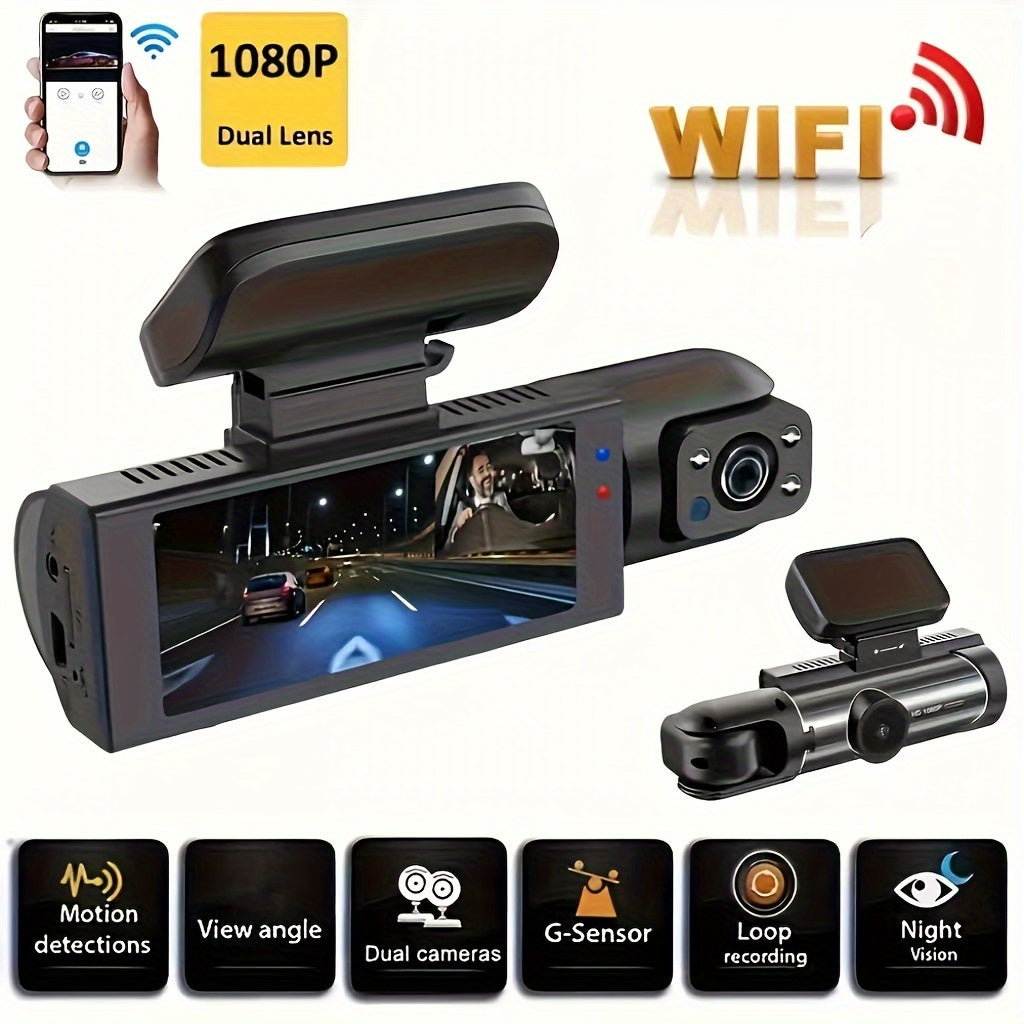 1080p Wifi Dash Cam For Cars With Night Vision