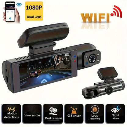 1080p Wifi Dash Cam For Cars With Night Vision
