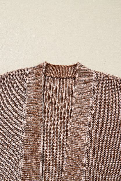 Dear-Lover Yellow Open Knit Cardigan For Trendy Style