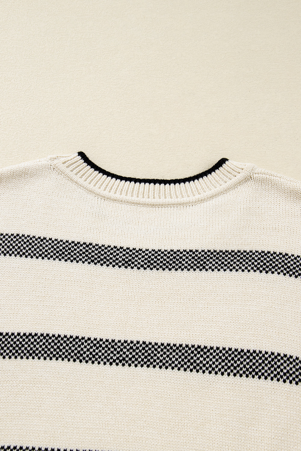 Plus Size Apricot Stripe Sweater