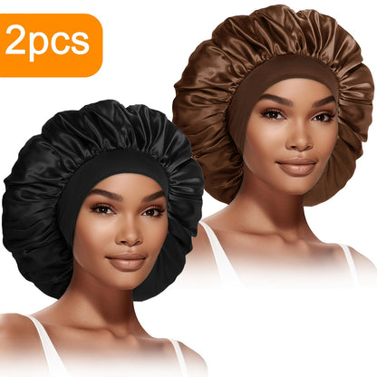 Extra Large Satin Bonnet For Women 2 Pack