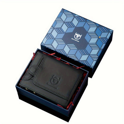 Mens Genuine Leather Wallet Gift Set