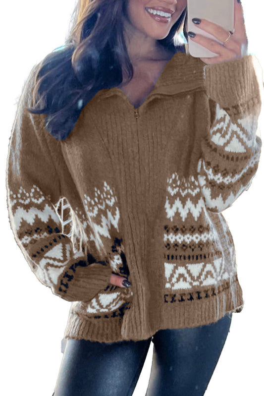 Brown Western Cardigan For Women