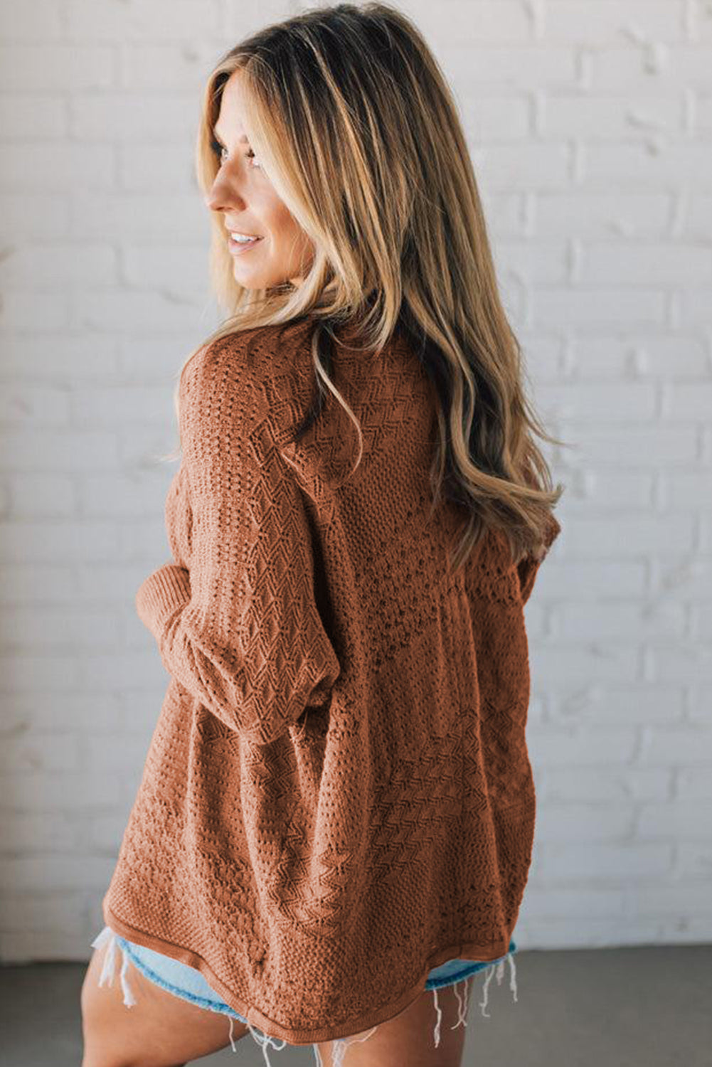 Open Front Knit Cardigan For Effortless Style