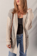 Color Block Open Front Cardigan