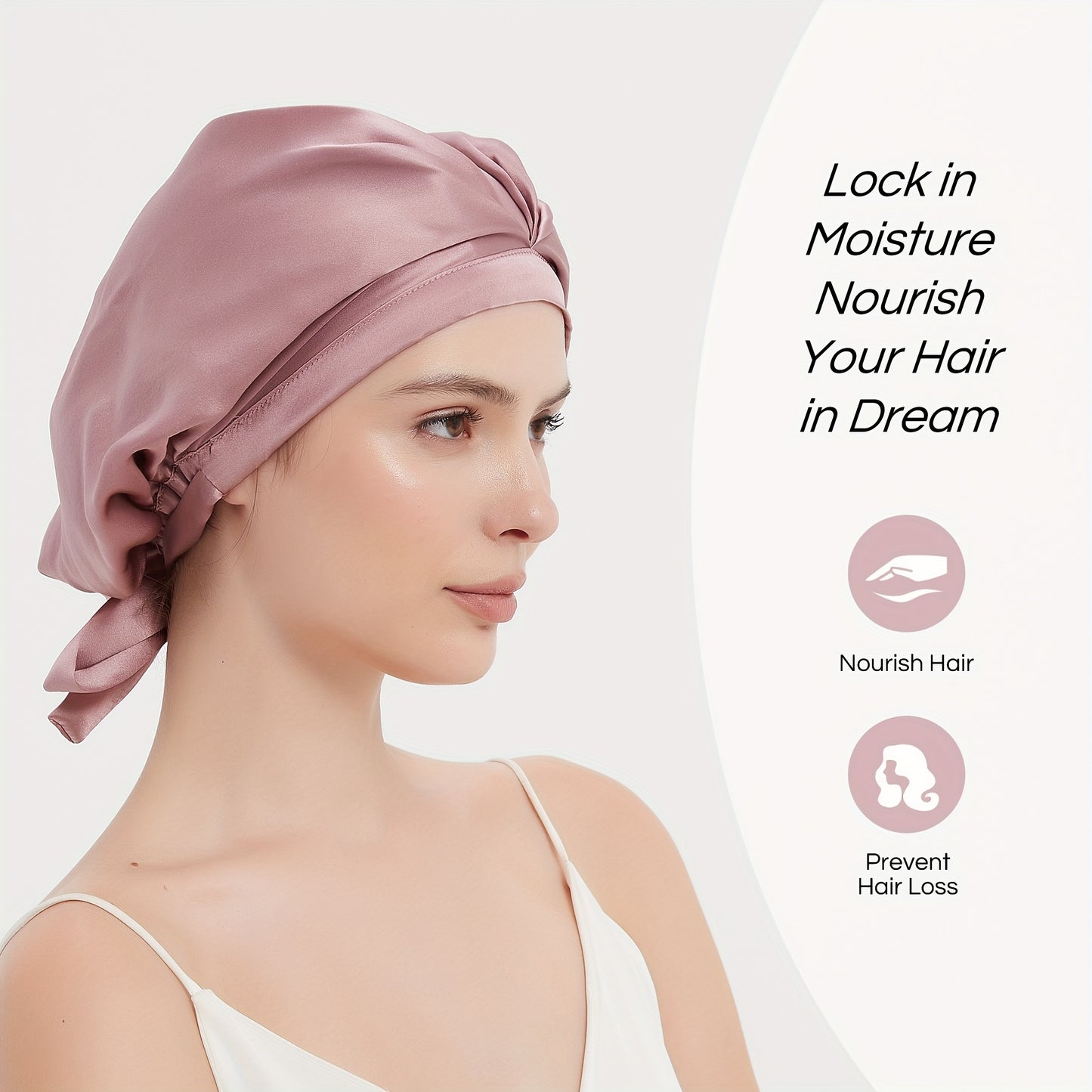 100% Silk Bonnet For Women Hair Care