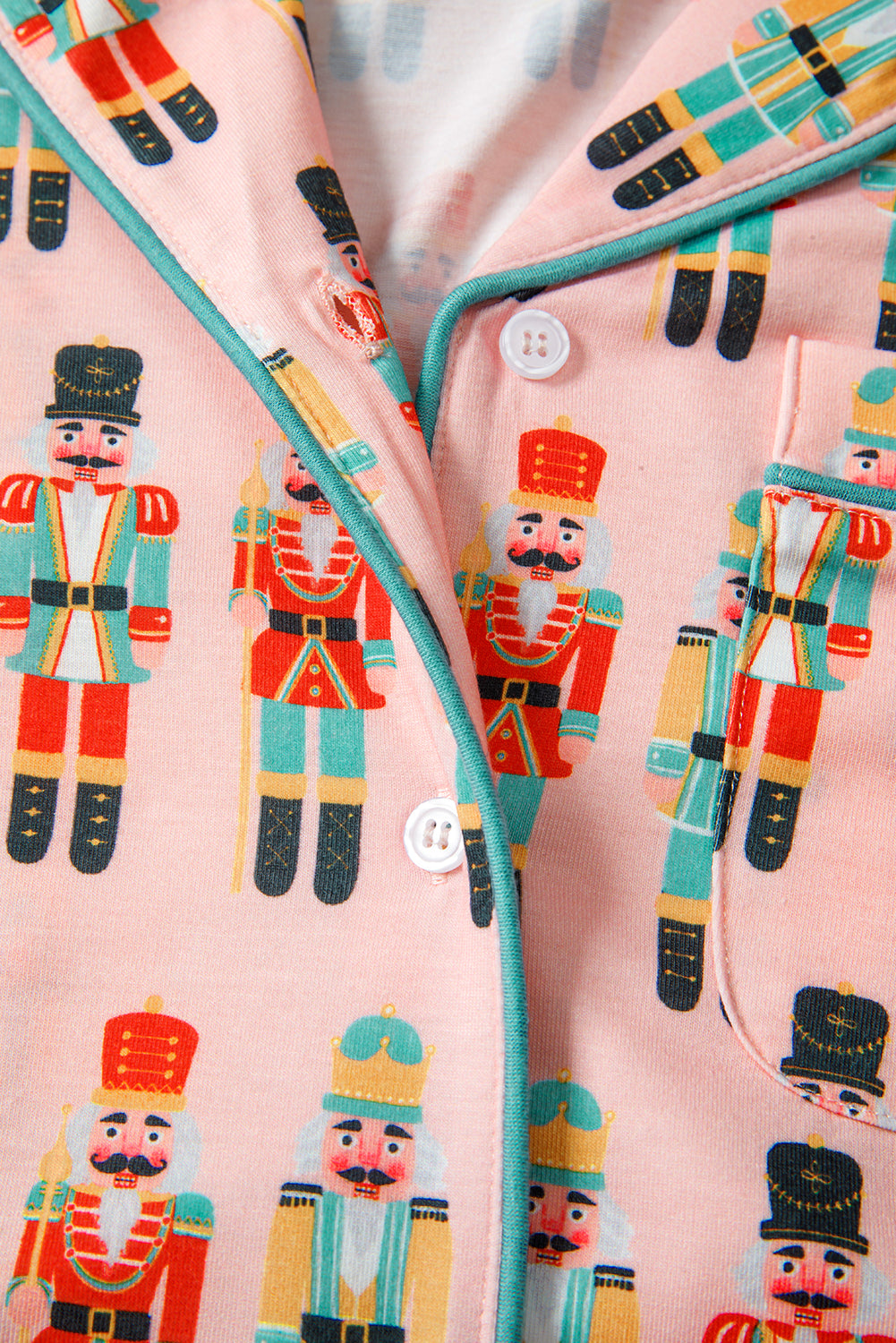 Pink Nutcracker Pajama Set For Women