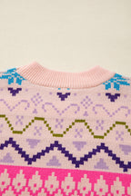 Multicolour Ethnic Christmas Sweater
