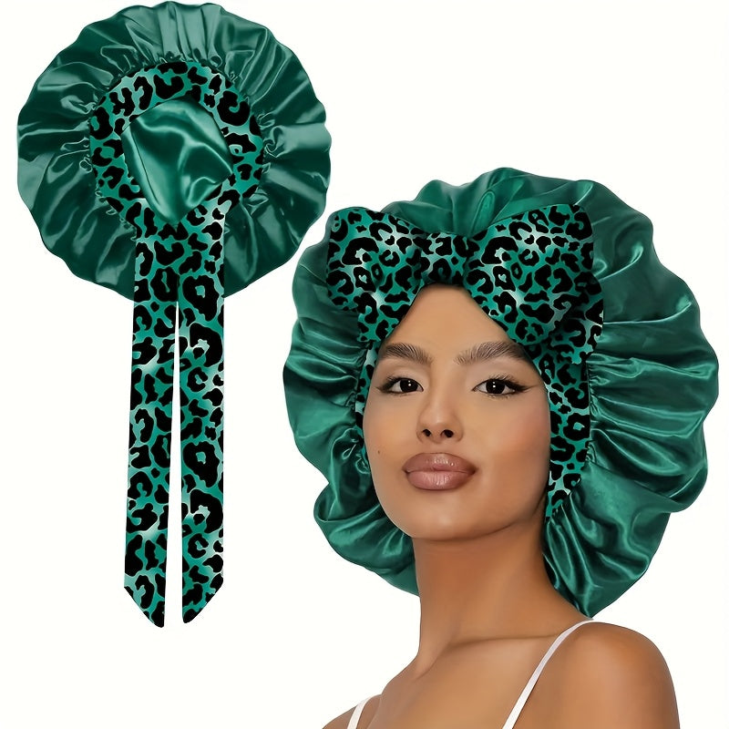 Bohemian Satin Bonnet With Stylish Bow