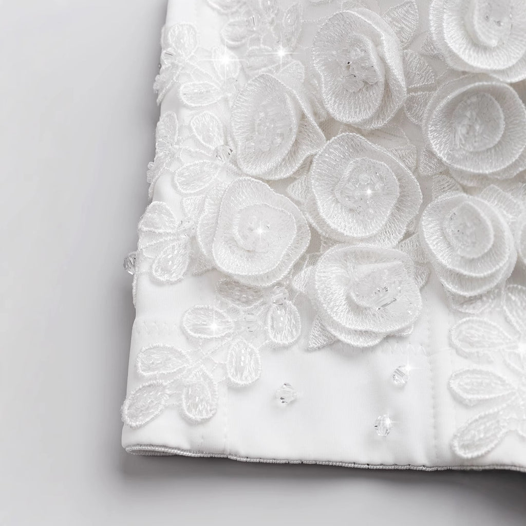Floral Corset Bone Lace Top