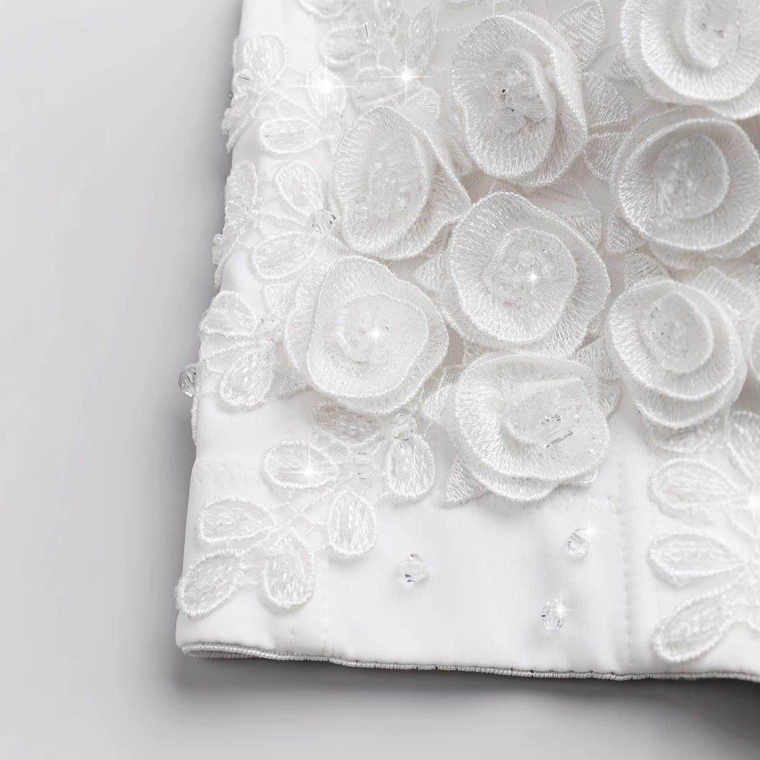 Floral Corset Bone Lace Top