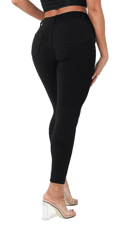 Womens Black High Waist Skinny Jeans
