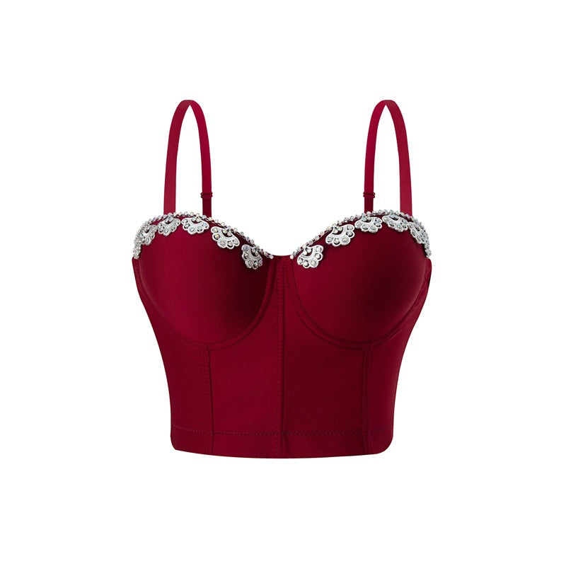 Elegant Top with Corset and Embellishments