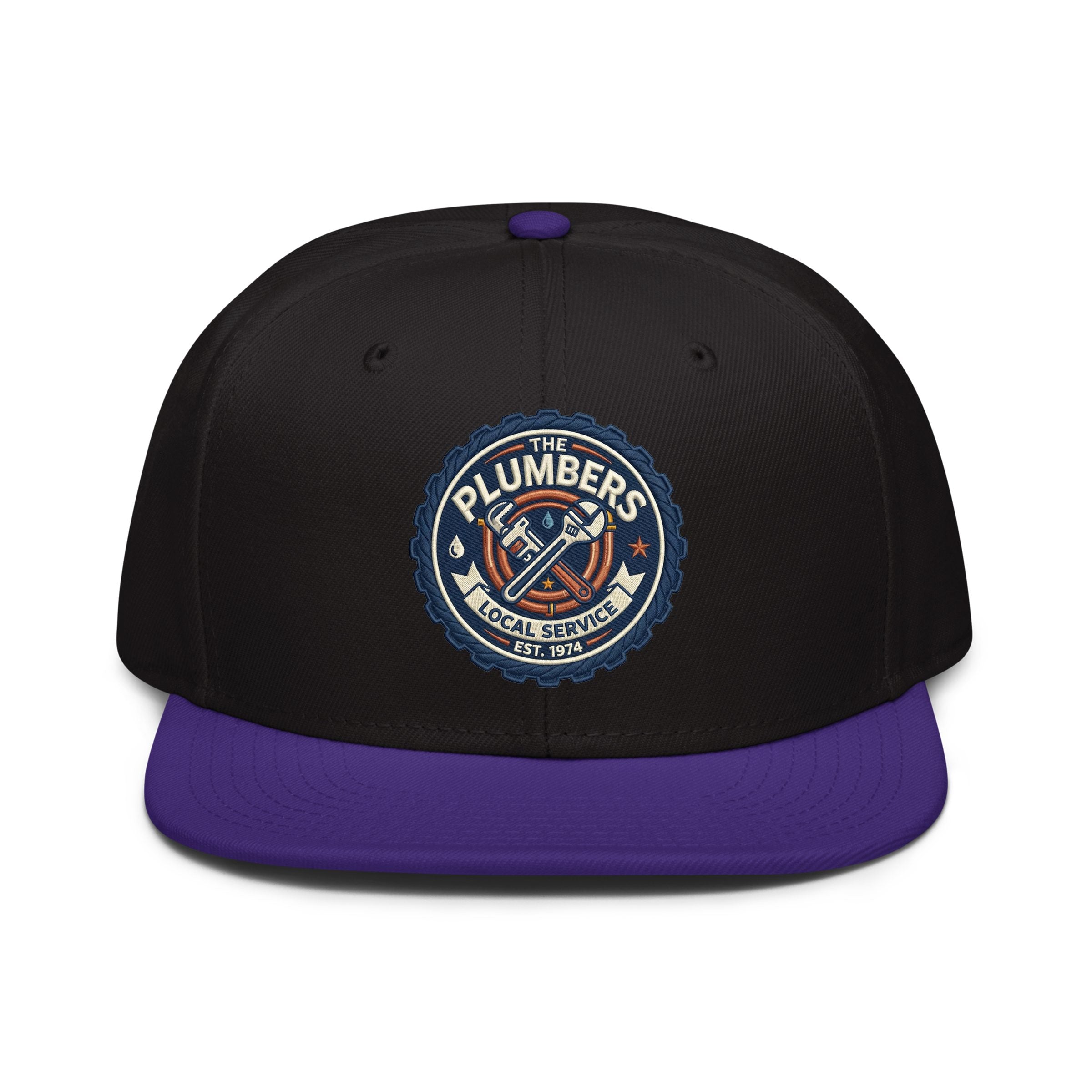 Plummer Embroidered Snapback Hat - Premium Classic Flat Brim Cap