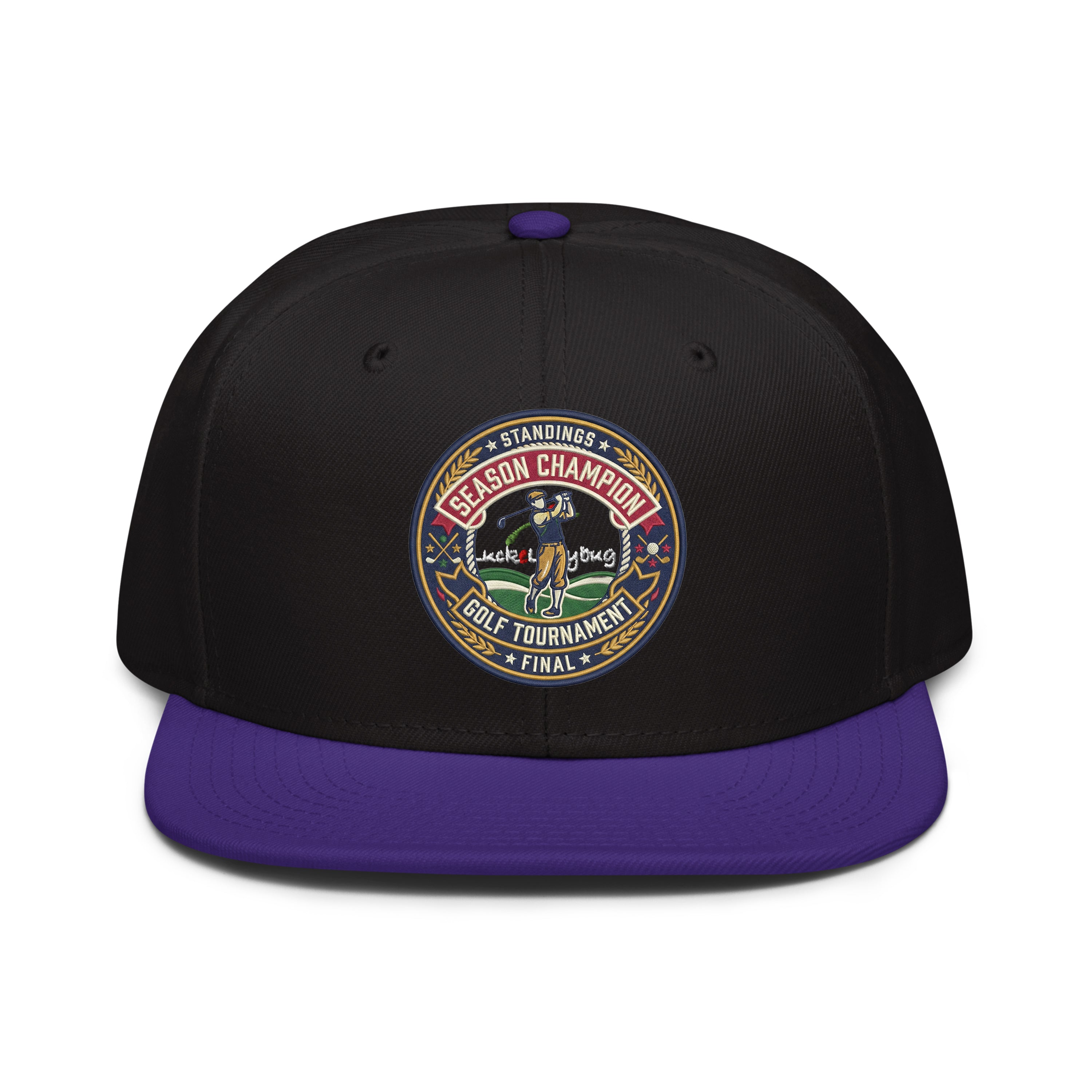 Golf Playoff Race Fan Embroidered Snapback Hat