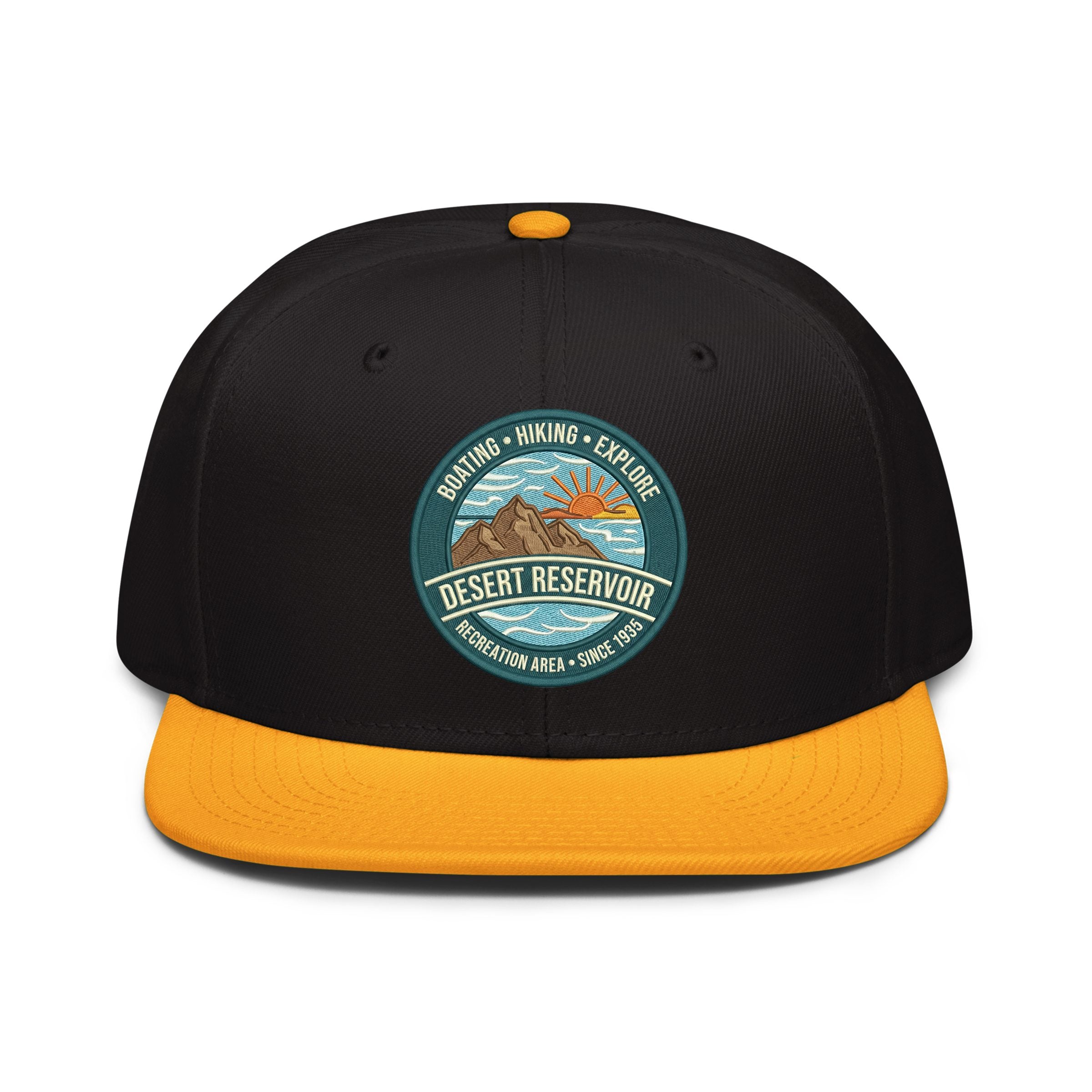Lake Mead Embroidered Snapback Hat - Vintage Outdoors Trucker Cap