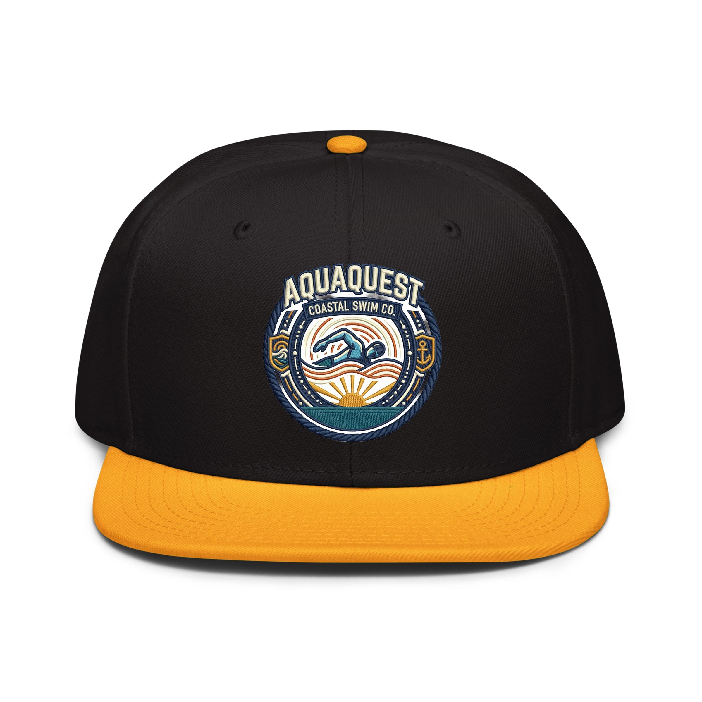 Swimming Embroidered Snapback Hat