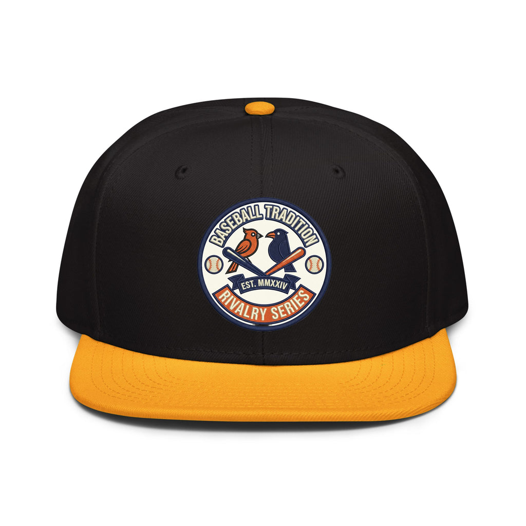 Yankees vs Orioles Embroidered Snapback Hat - Rivalry Collection Flat Brim Cap