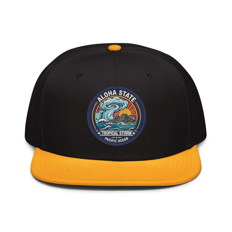 Tropical Storm Moke Hawaii Embroidered Snapback Hat