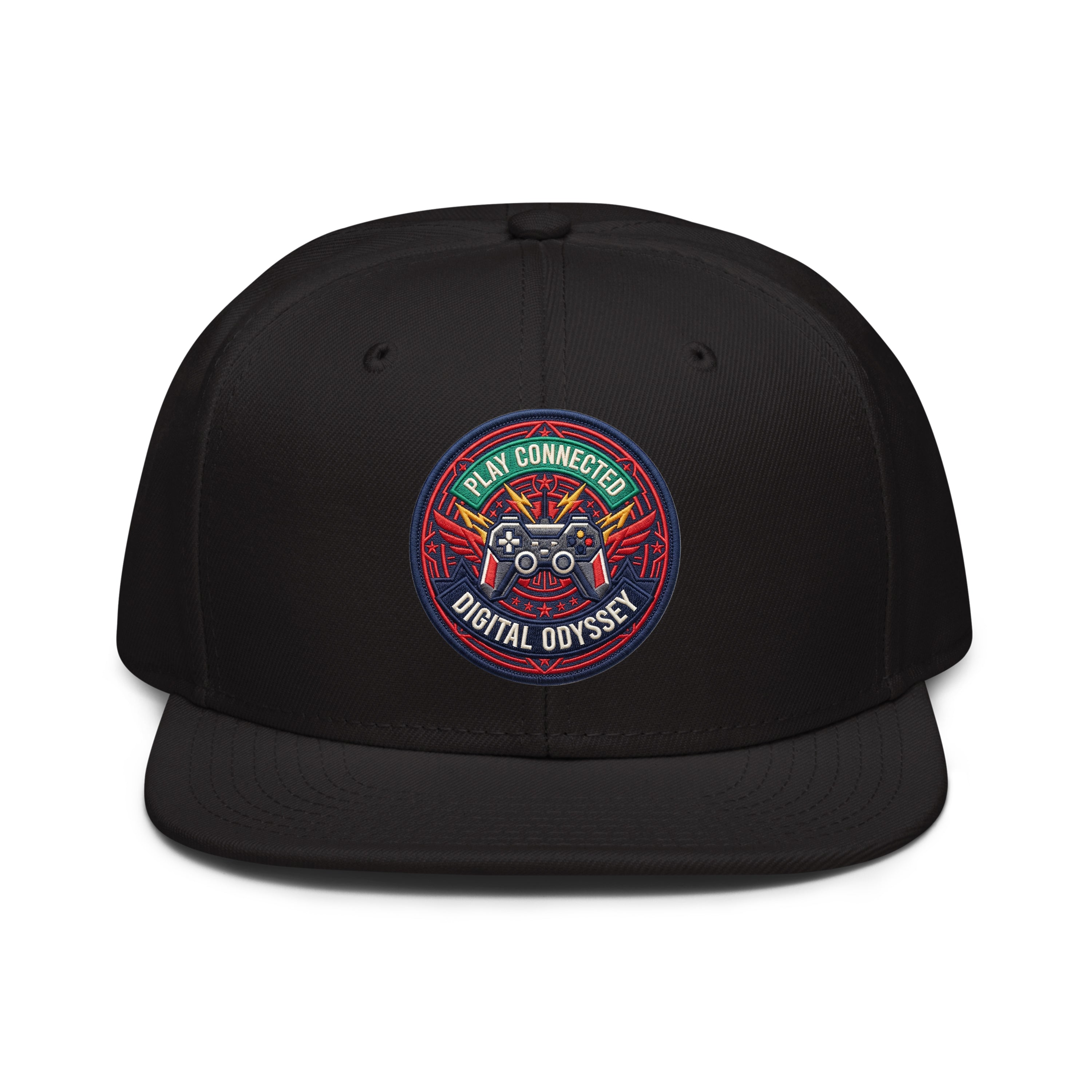 Retro Gamer Embroidered Snapback Hat | Classic Controller Cap