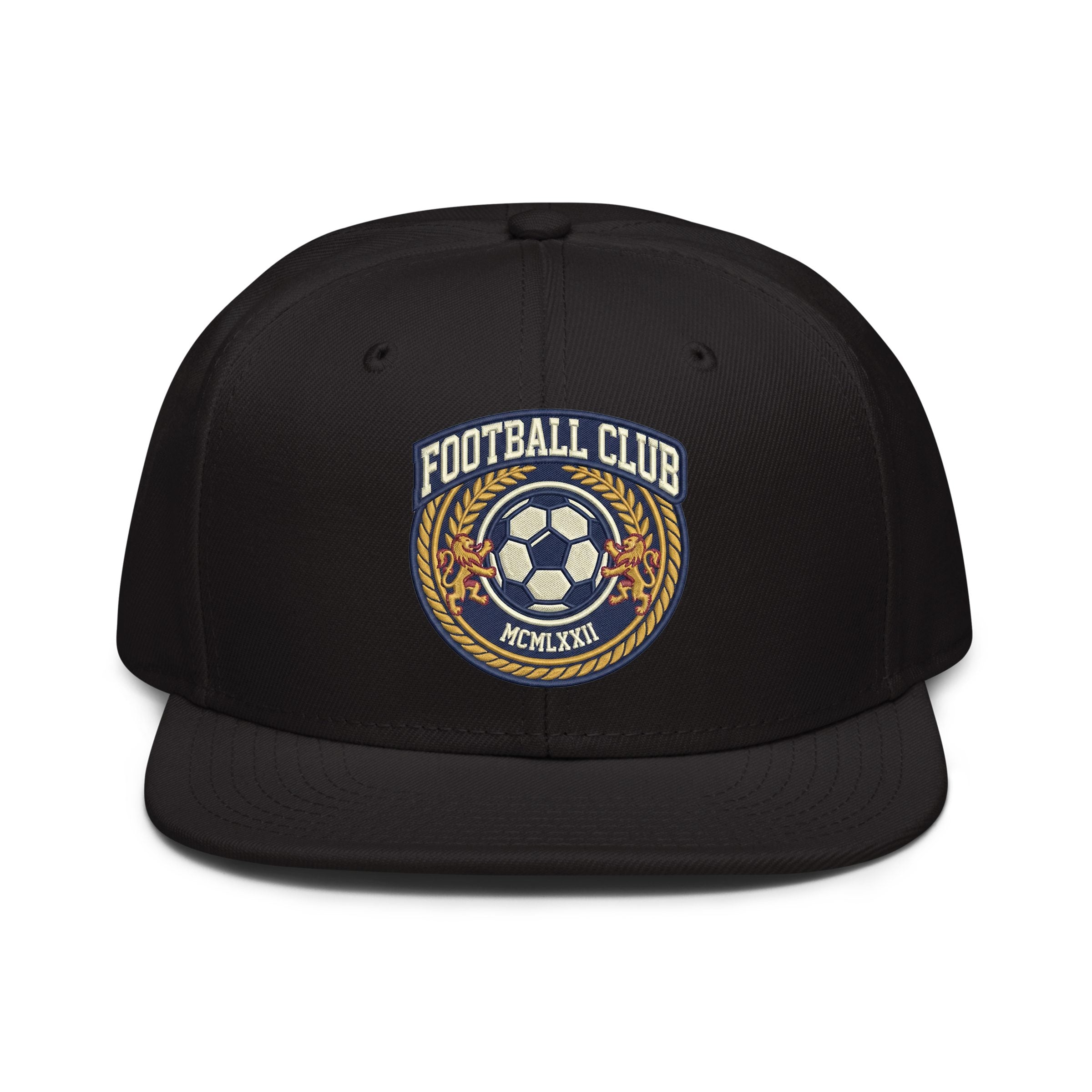 Soccer Ball Embroidered Snapback Hat - Premium Pitch-Inspired Apparel