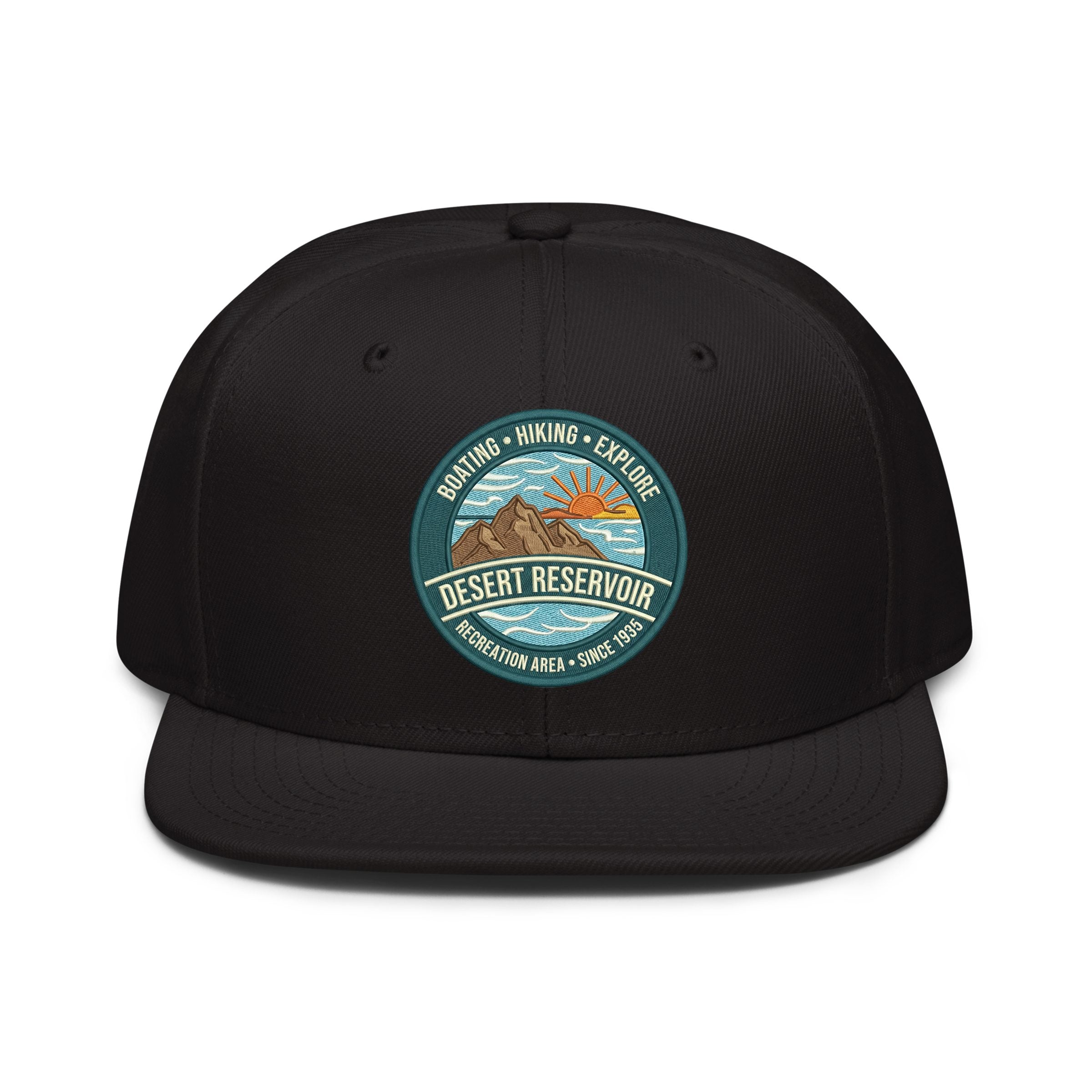 Lake Mead Embroidered Snapback Hat - Vintage Outdoors Trucker Cap