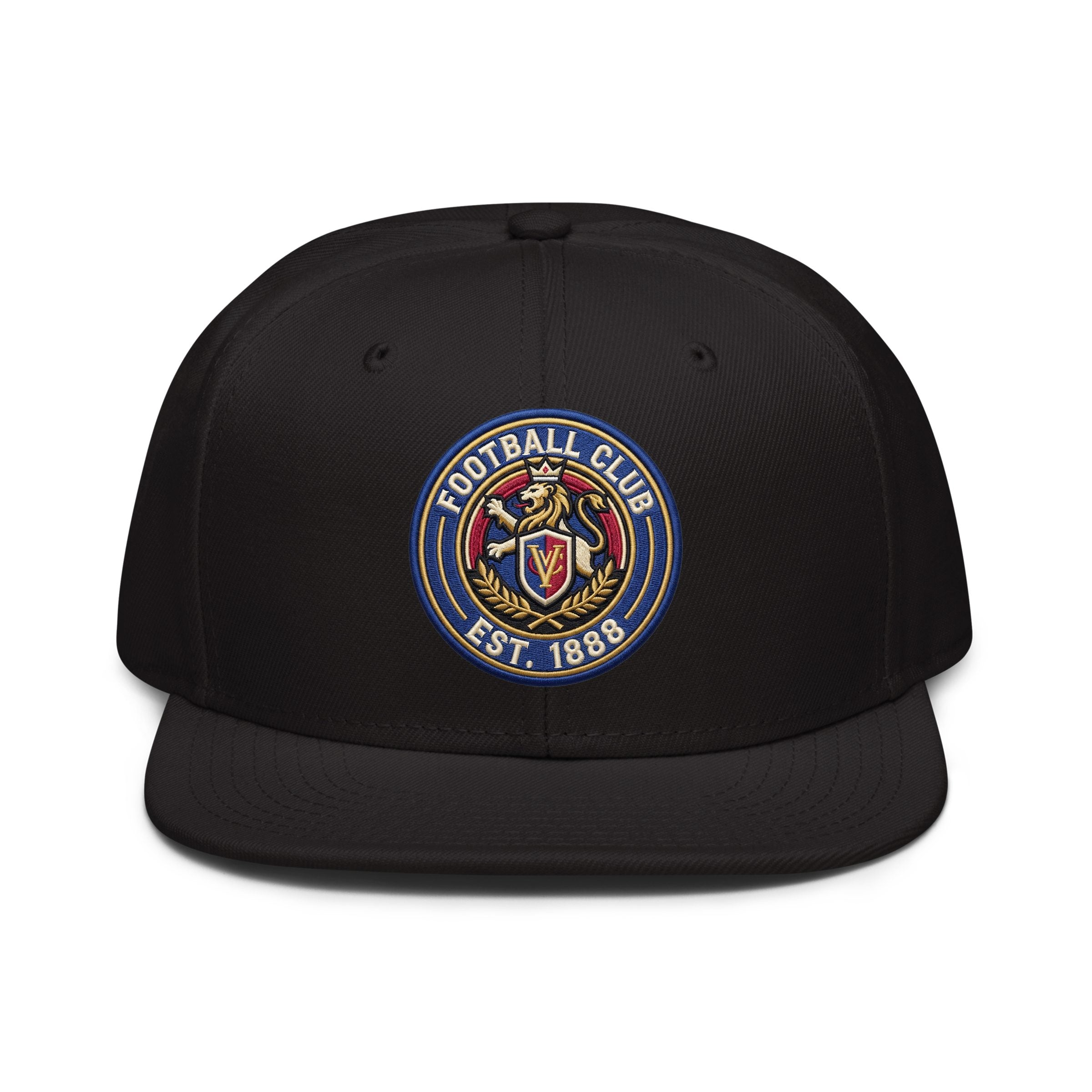 Premier League Style Embroidered Snapback Hat | Structured Classic Cap