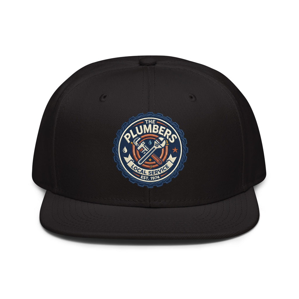 Plummer Embroidered Snapback Hat - Premium Classic Flat Brim Cap