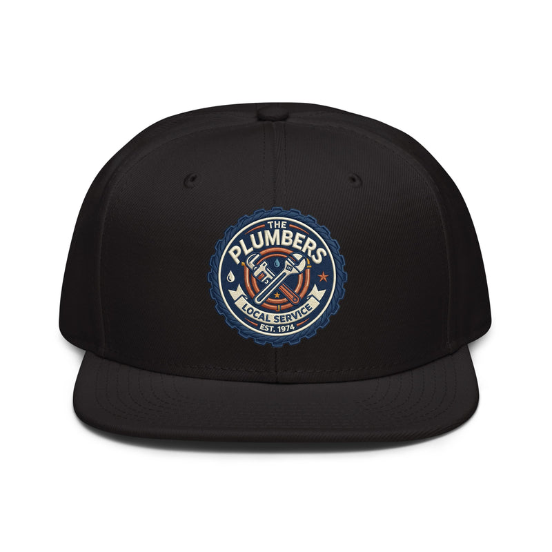 Plummer Embroidered Snapback Hat - Premium Classic Flat Brim Cap