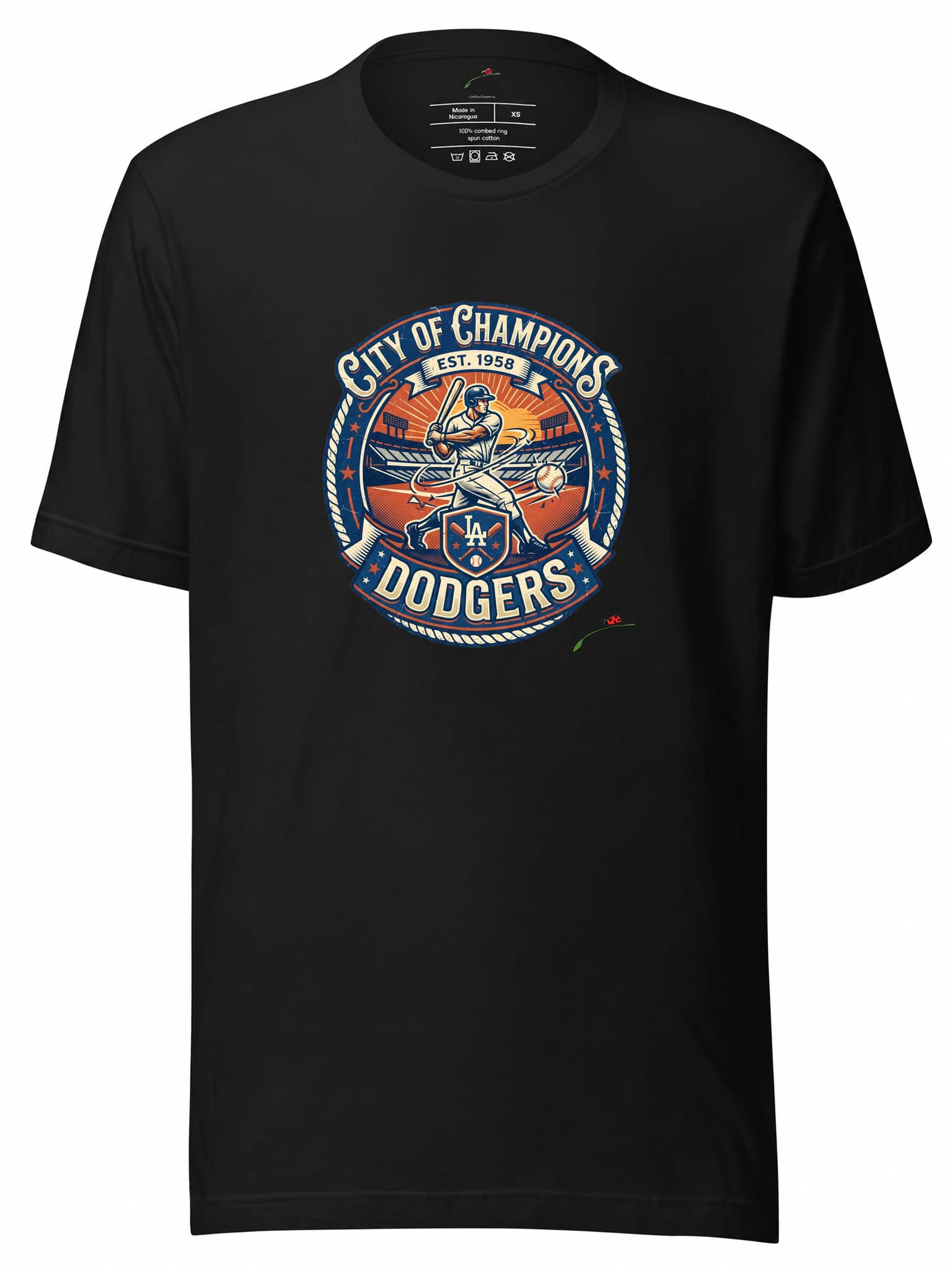 Los Angeles Baseball Unisex Cotton Graphic Tee - Blue & White Fan Shirt
