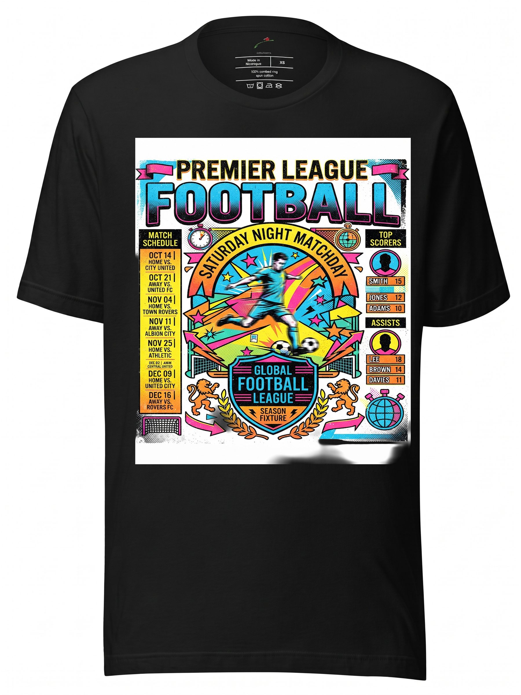 Premier League Match Day Schedule Graphic Tee