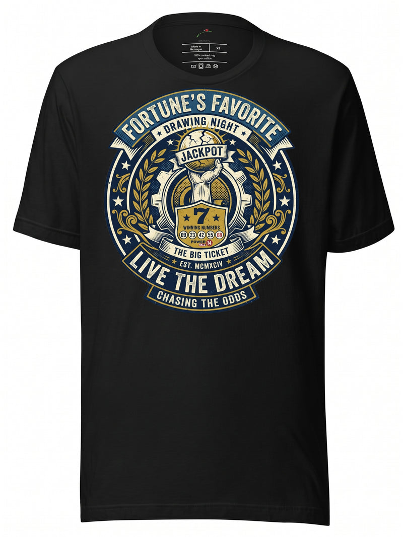 Jackpot Numbers Graphic Unisex Cotton T-Shirt