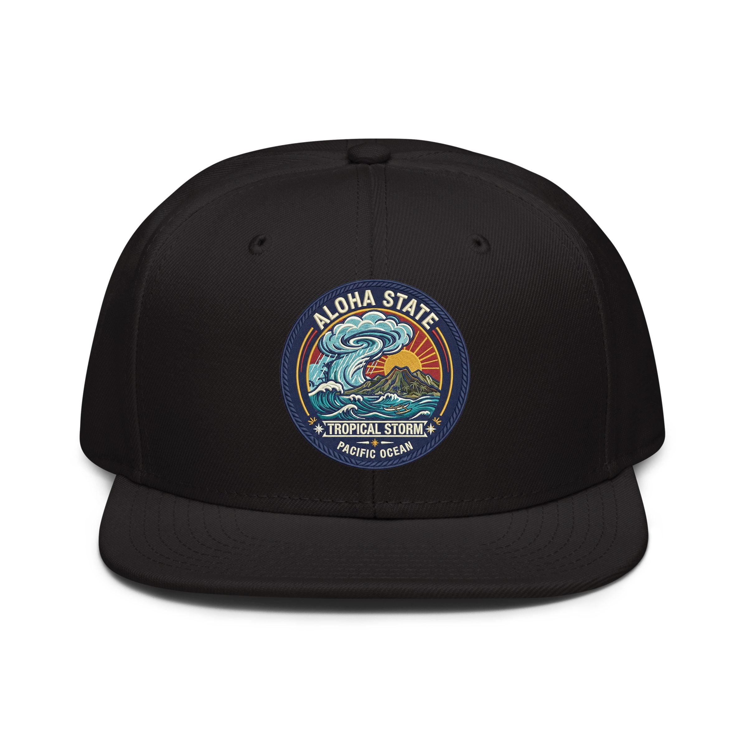 Tropical Storm Moke Hawaii Embroidered Snapback Hat