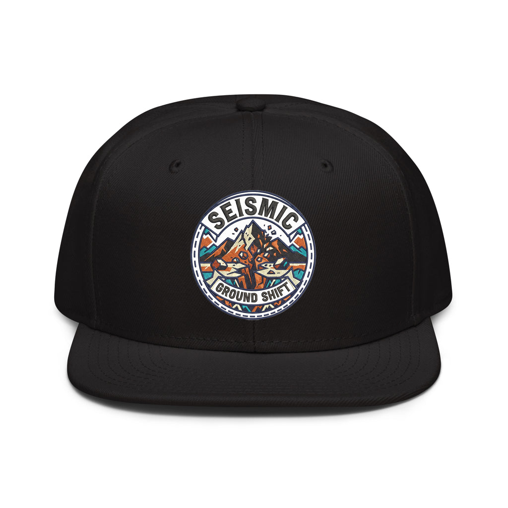 Earthquake Motion Embroidered Snapback Hat - Bold Urban Streetwear Cap