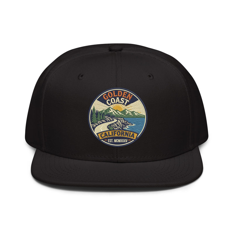 California Embroidered Snapback Hat - Classic Flat Brim Cap