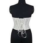 White Corset Top with Lace Trim