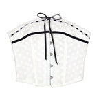 White Corset Top with Lace Trim