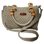 Handmade Beige Crochet Shoulder Bag