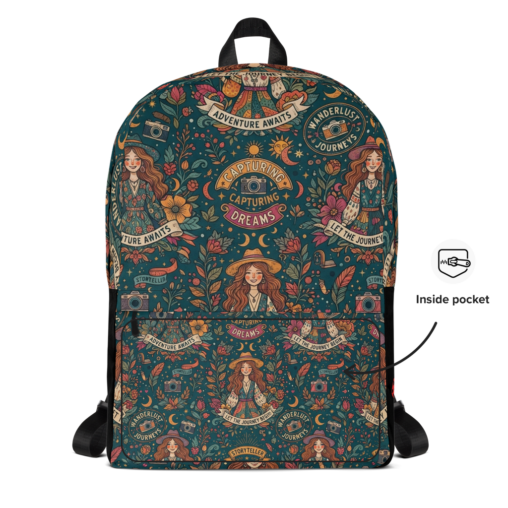 Isla Fisher-Inspired Graphic Print Canvas Backpack