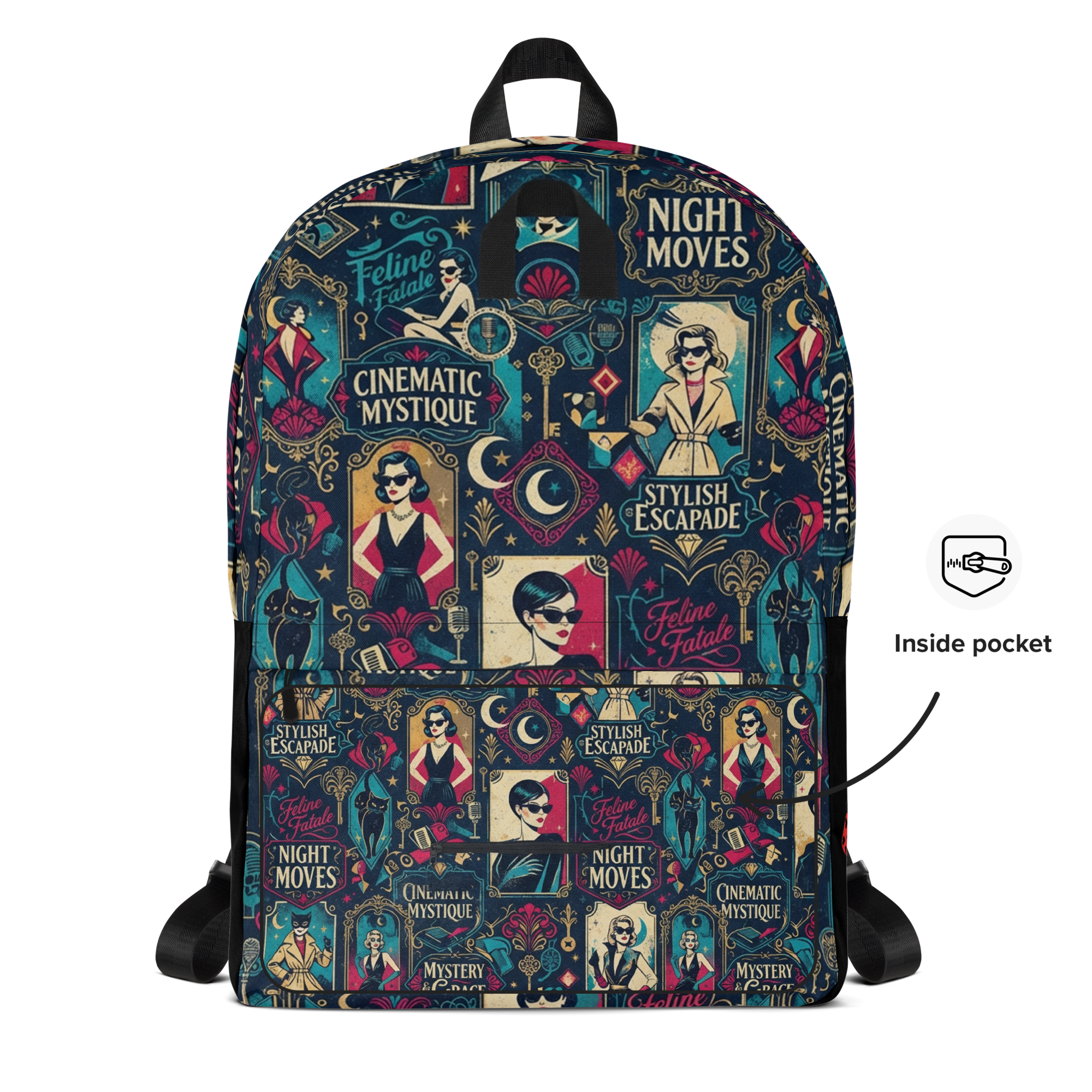 Michelle Pfeiffer Portrait Pattern Canvas Backpack