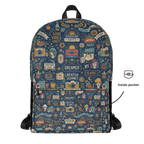 Nostalgic Pop Culture Graphic Canvas Backpack