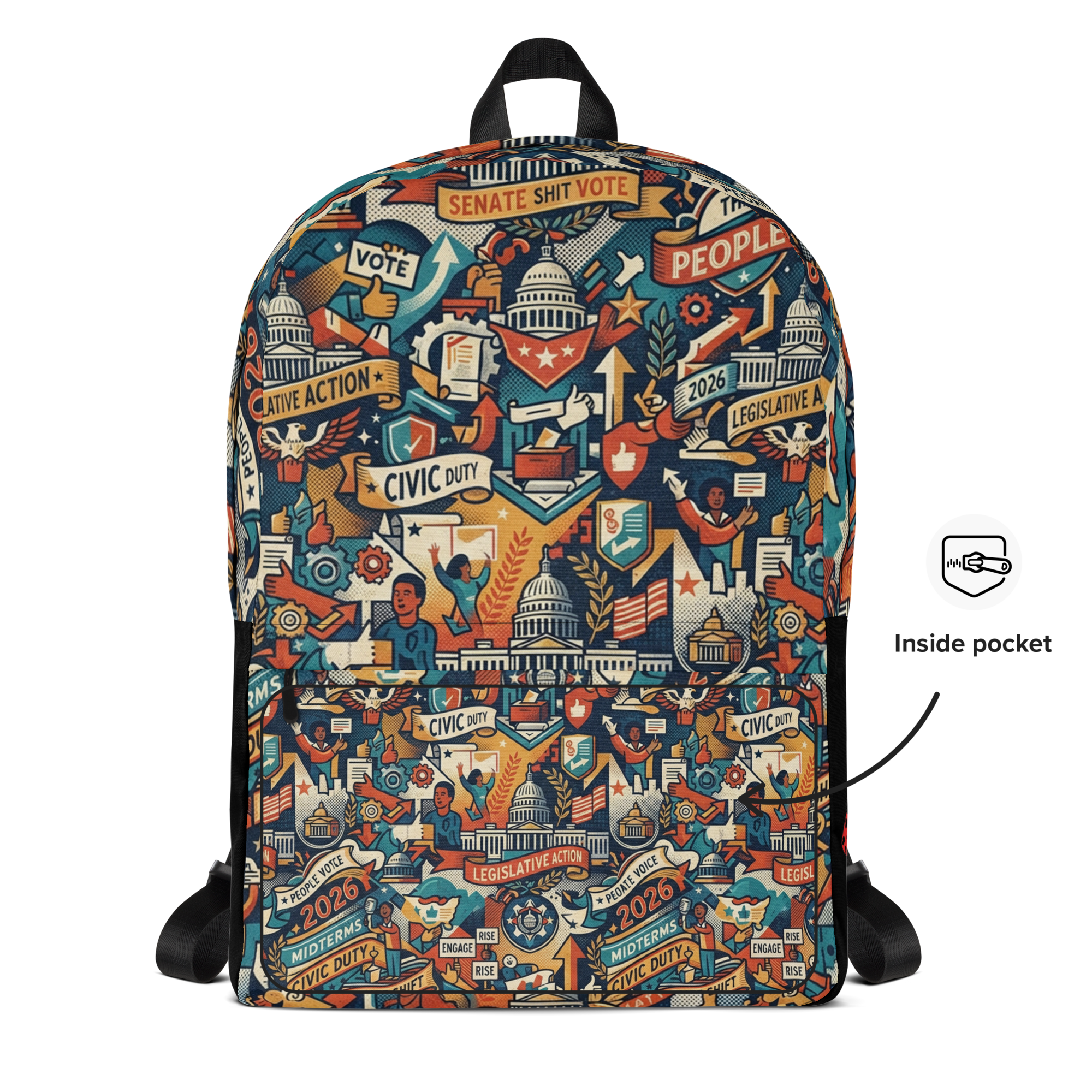 Arthur Fils Fans Canvas Backpack | Daily Urban Commute & Travel Bag