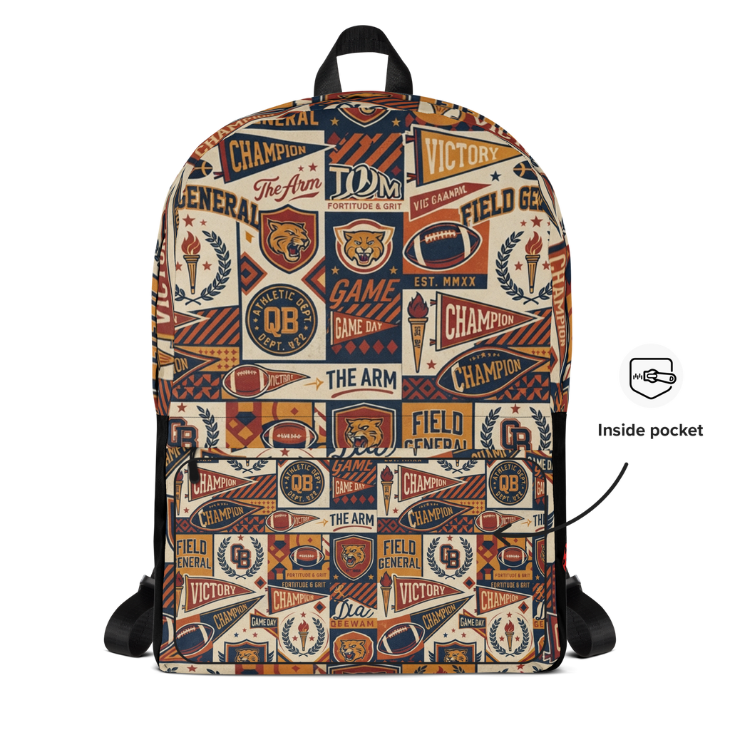Cade Klubnik Inspired Graphic Backpack | Bold Football Fan Daypack