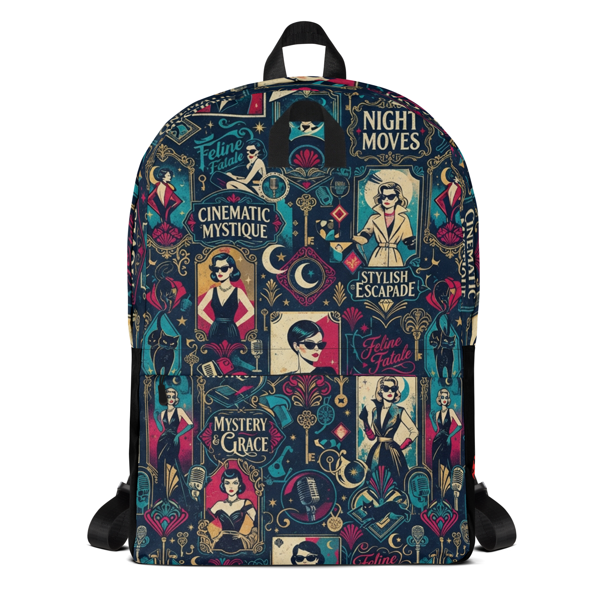 Michelle Pfeiffer Portrait Pattern Canvas Backpack