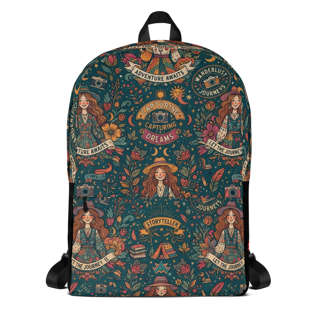 Isla Fisher-Inspired Graphic Print Canvas Backpack