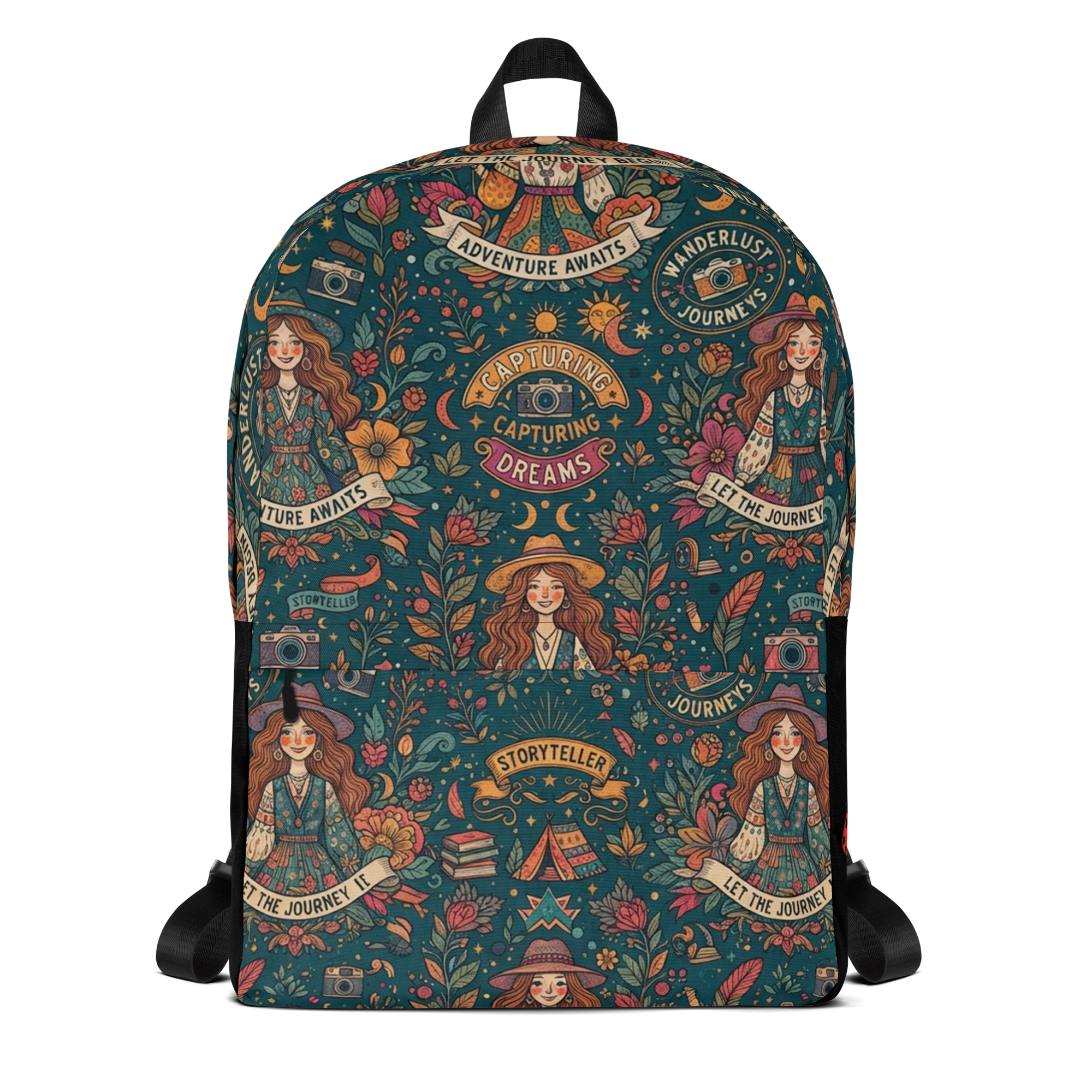 Isla Fisher-Inspired Graphic Print Canvas Backpack