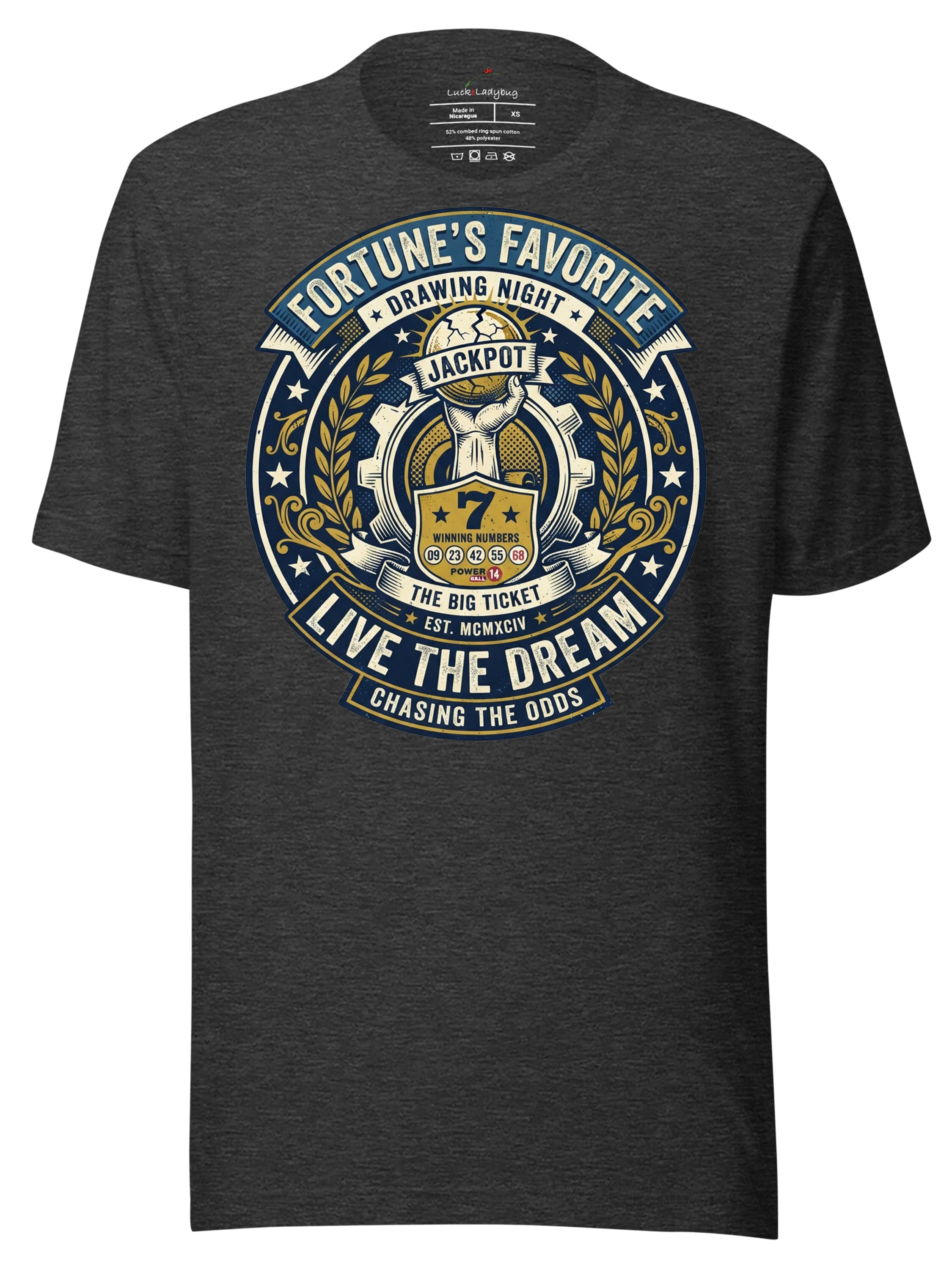 Jackpot Numbers Graphic Unisex Cotton T-Shirt