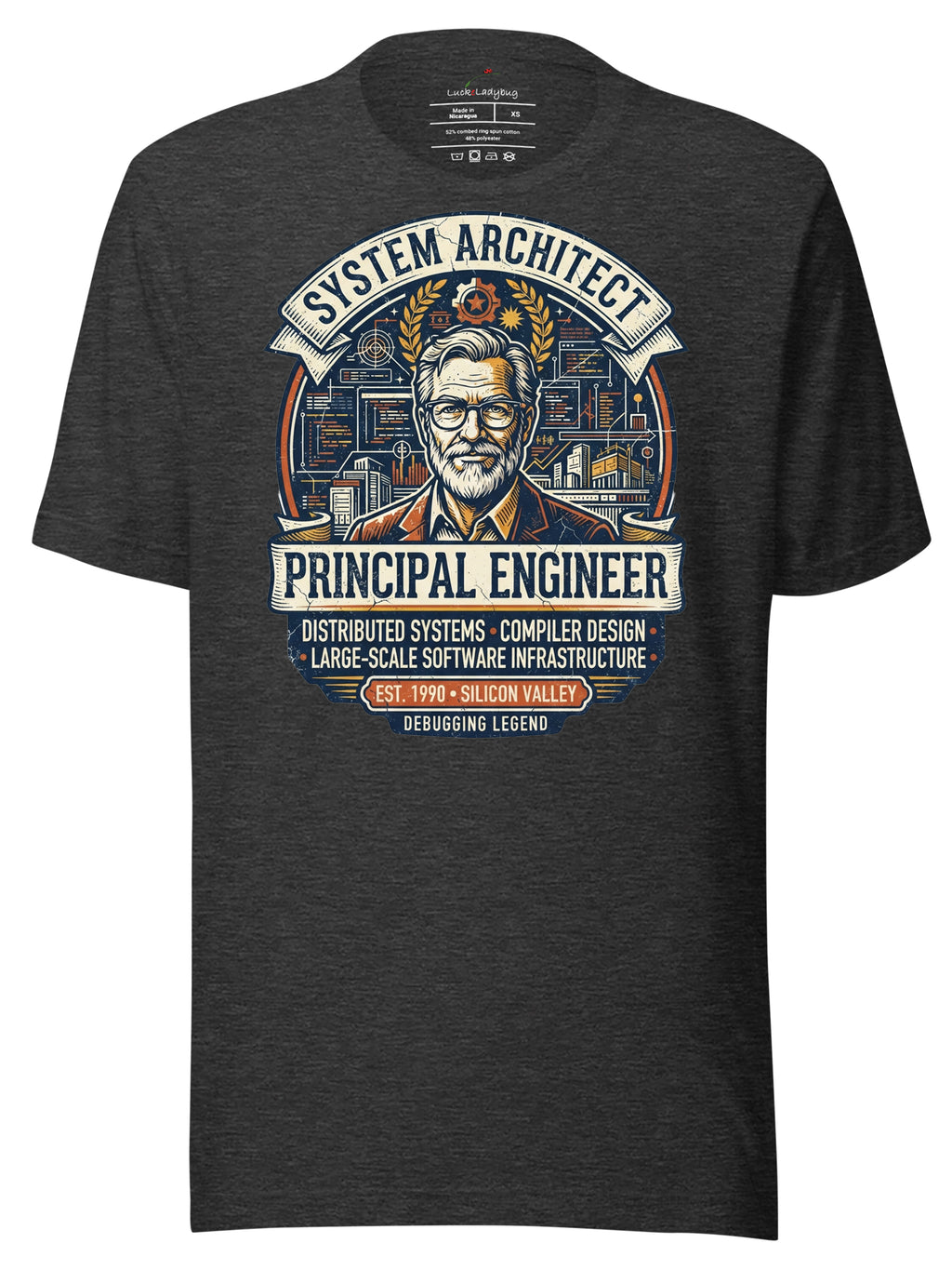 Legend of Engineering Graphic T-Shirt - Minimalist Tech Tee