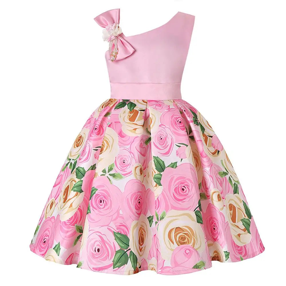 Girls Floral One Shoulder Dress Collection