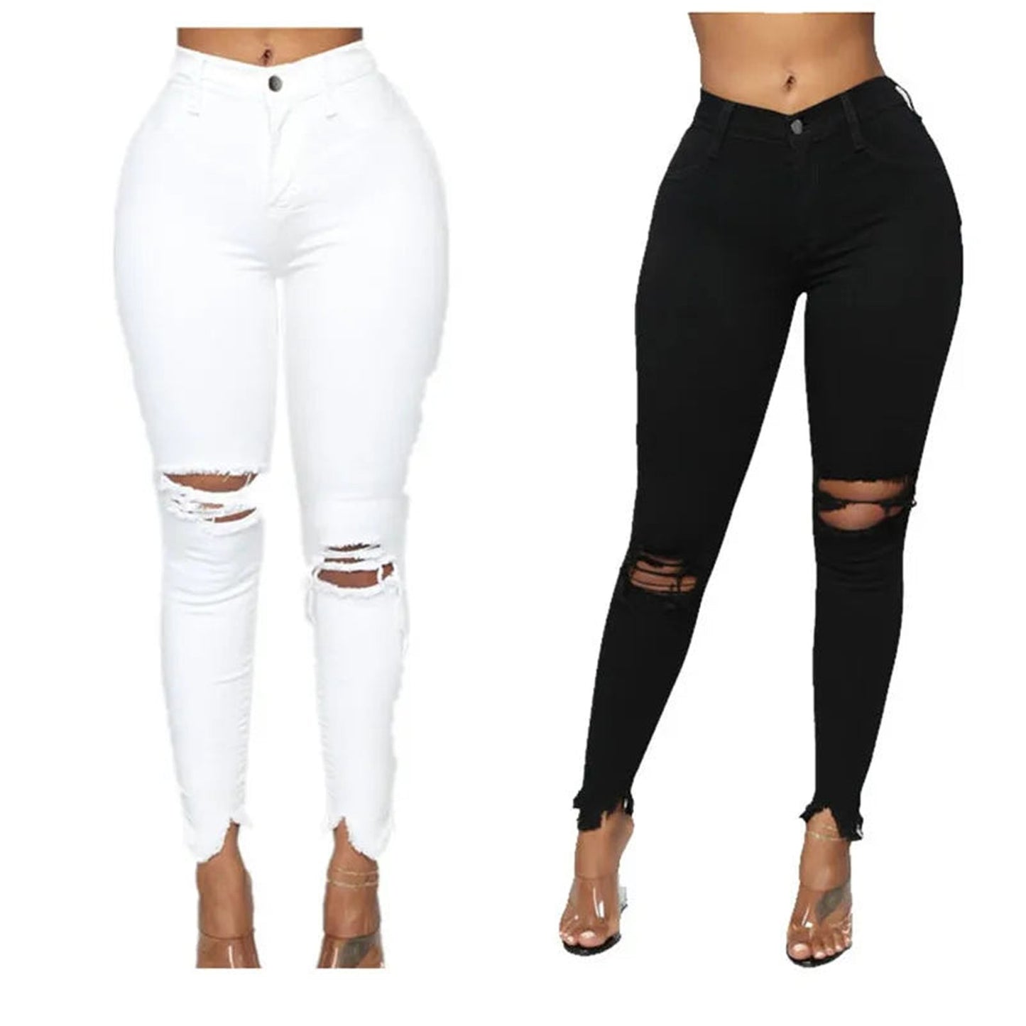 Womens Ripped Skinny Jeans Chic Styles